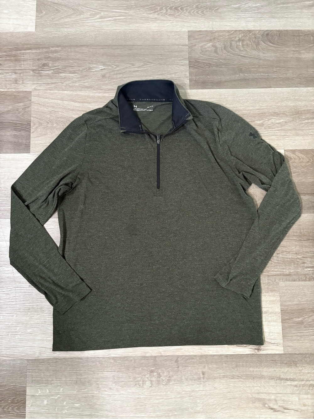 Under Armour Olive Green Quarter-Zip Pullover - Picture 1 of 6